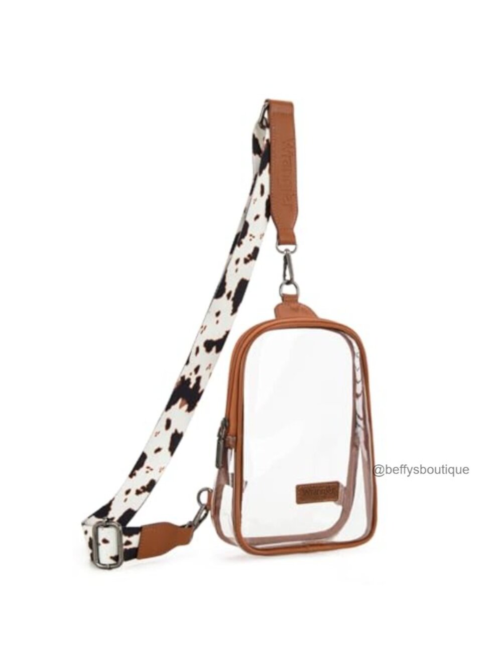 Clear TPU Sling Crossbody Bag Stadium Approved Adjustable Strap